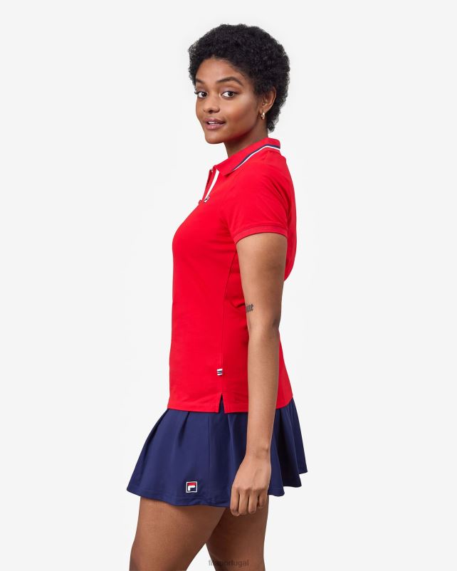 PPH0J2927 vermelho FILA monica polo vermelha fila