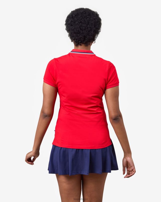 PPH0J2927 vermelho FILA monica polo vermelha fila
