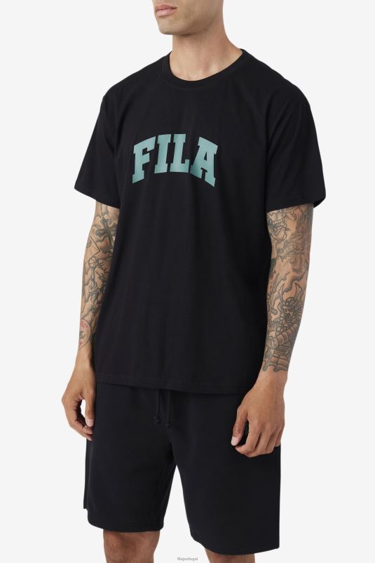 PPH0J293 abeto preto/azul FILA cody camiseta fila preta/azul spruce