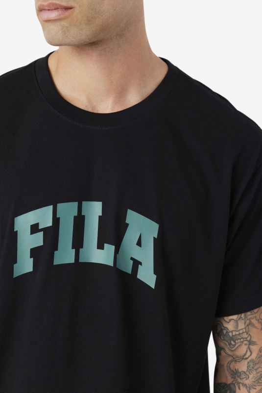 PPH0J293 abeto preto/azul FILA cody camiseta fila preta/azul spruce