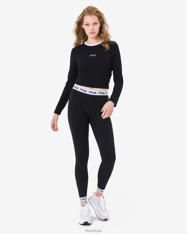 PPH0J2936 preto FILA camiseta fila preta