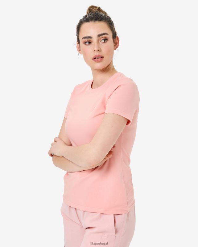 PPH0J2937 rosa suave FILA camiseta fila yuna rosa