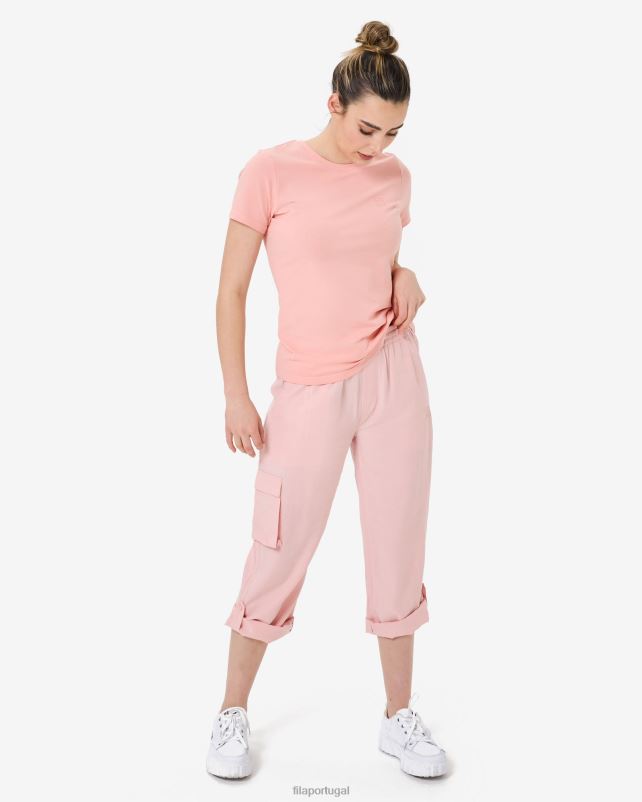 PPH0J2937 rosa suave FILA camiseta fila yuna rosa