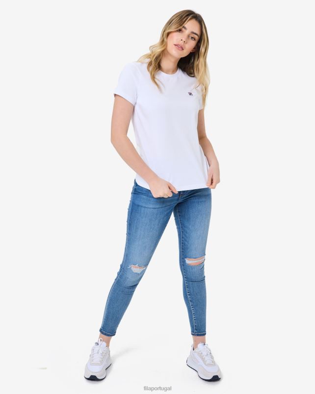 PPH0J2938 branco FILA camiseta fila volara badge 20 branca