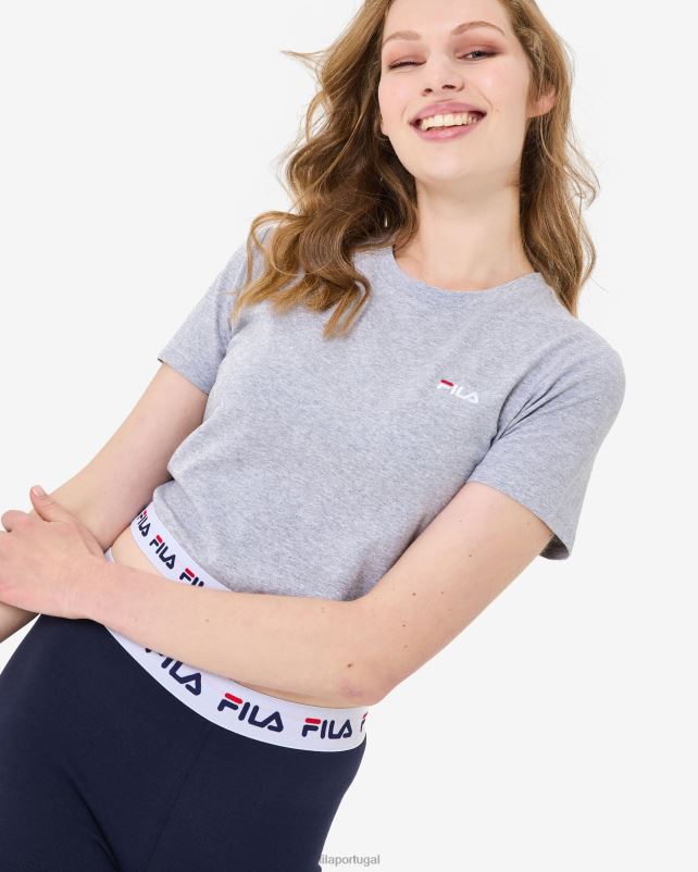 PPH0J2941 mármore cinza FILA camiseta fila sage cropped cinza marle