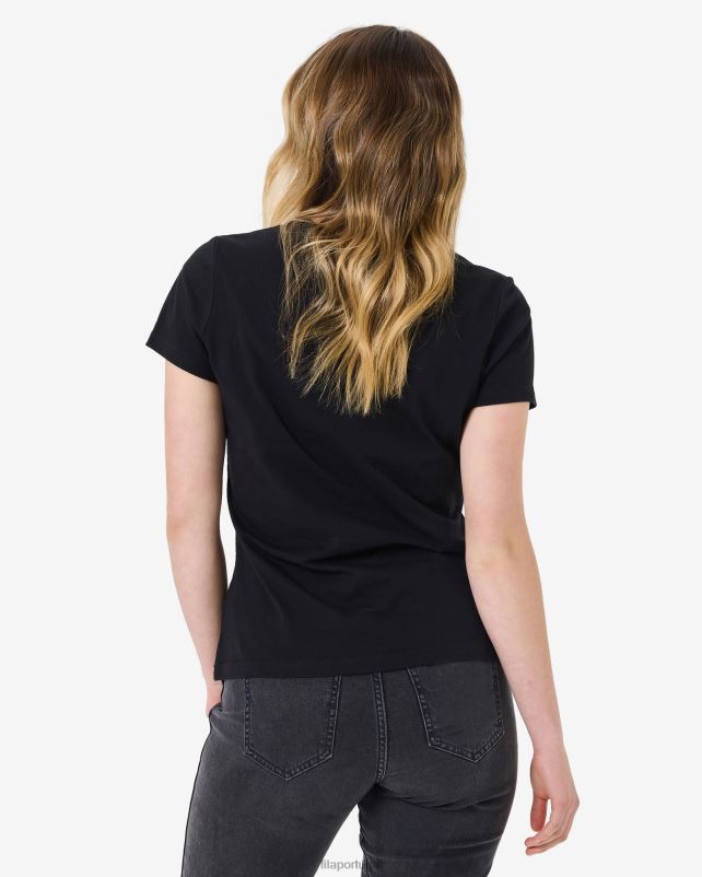 PPH0J2943 preto FILA camiseta fila volara badge 20 preta