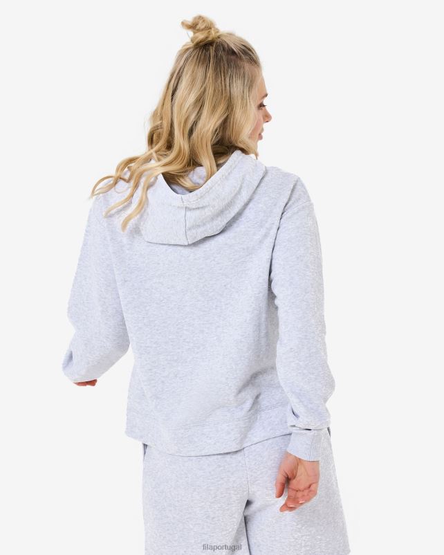 PPH0J2954 mármore cinza claro FILA yuna moletom com capuz fila cinza claro marle
