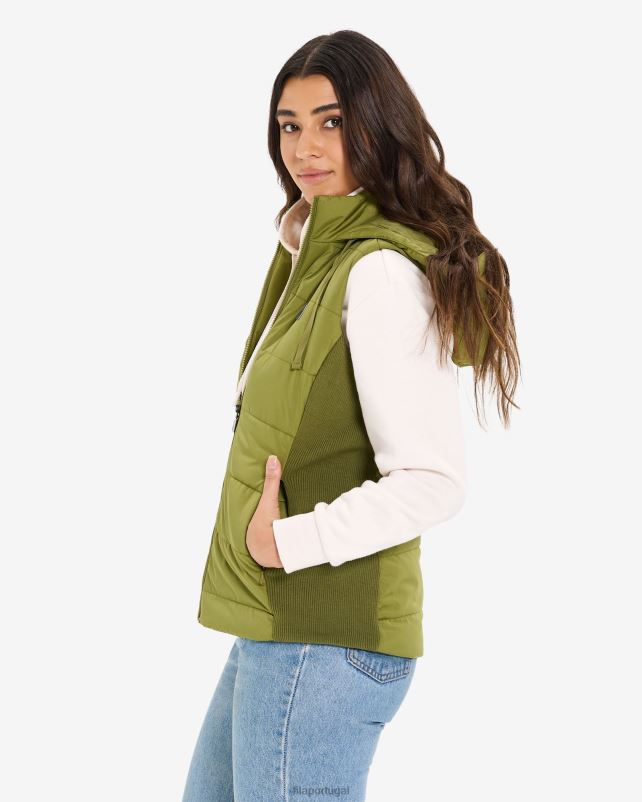 PPH0J2973 Oliva FILA colete feminino olive fila iranga puff
