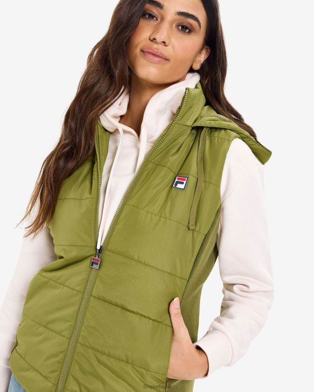 PPH0J2973 Oliva FILA colete feminino olive fila iranga puff