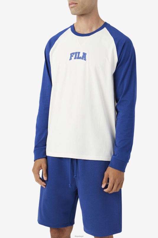 PPH0J307 gardênia/azul FILA fila chet raglan tee gardênia/azul