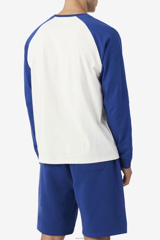 PPH0J307 gardênia/azul FILA fila chet raglan tee gardênia/azul