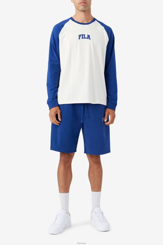 PPH0J307 gardênia/azul FILA fila chet raglan tee gardênia/azul