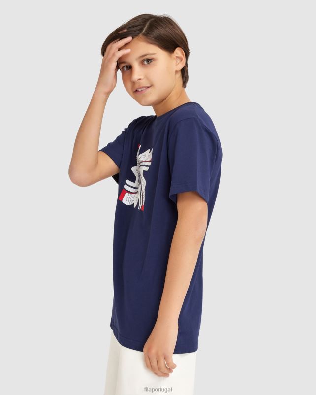 PPH0J3077 nova marinha FILA camiseta ryan masculina nova fila azul marinho