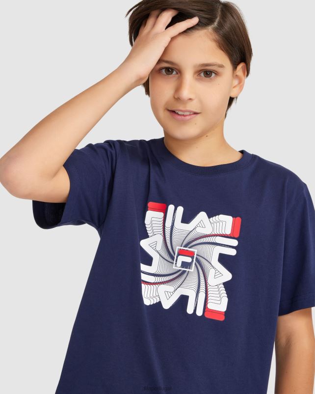 PPH0J3077 nova marinha FILA camiseta ryan masculina nova fila azul marinho