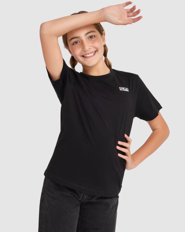PPH0J3079 preto FILA camiseta fila parker infantil preta