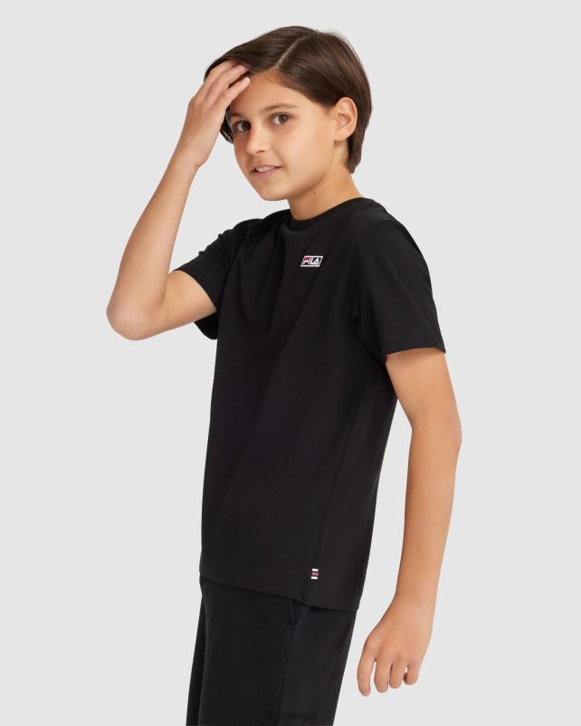 PPH0J3079 preto FILA camiseta fila parker infantil preta