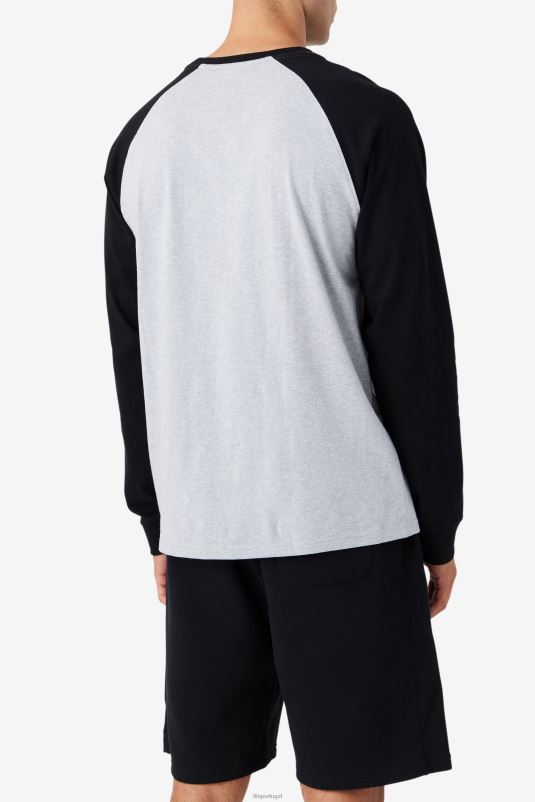 PPH0J308 cinza claro marga/preto FILA chet camiseta raglan fila cinza claro marga/preto