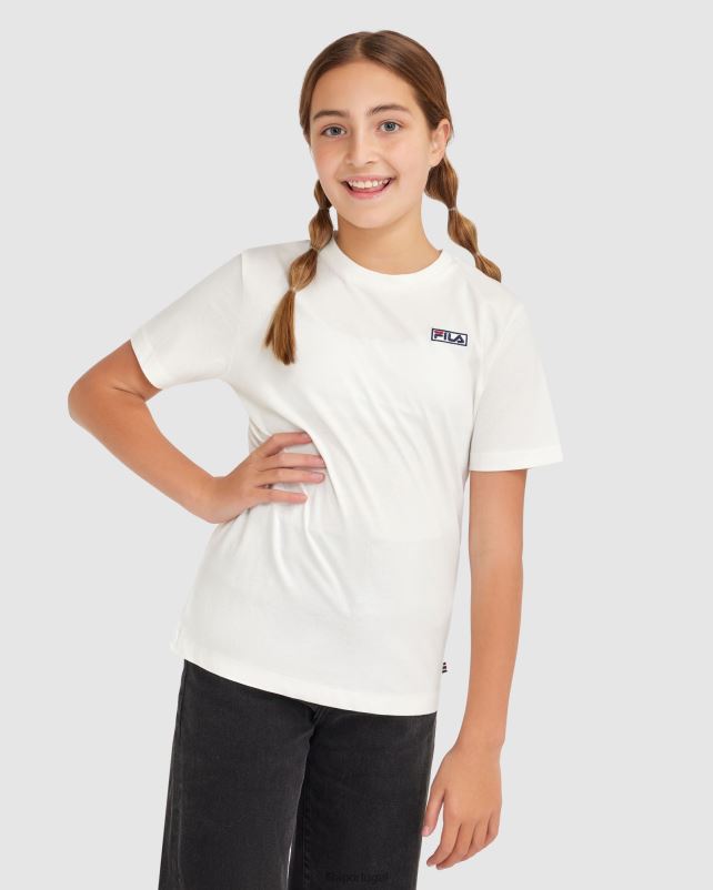 PPH0J3085 branco FILA camiseta fila parker infantil branca
