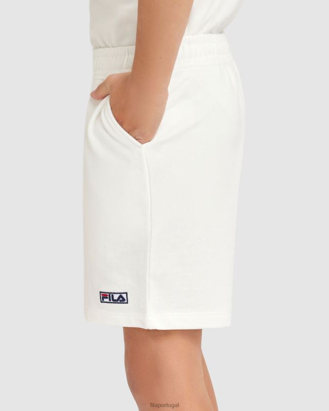 PPH0J3086 branco FILA short parker infantil fila branco