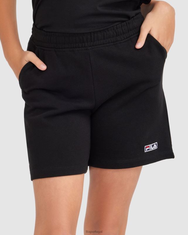 PPH0J3087 preto FILA short parker infantil fila preto