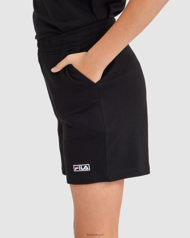 PPH0J3087 preto FILA short parker infantil fila preto