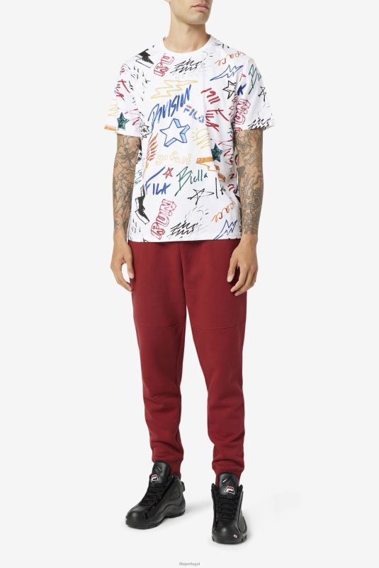 PPH0J309 branco FILA camiseta fila hiransh branca