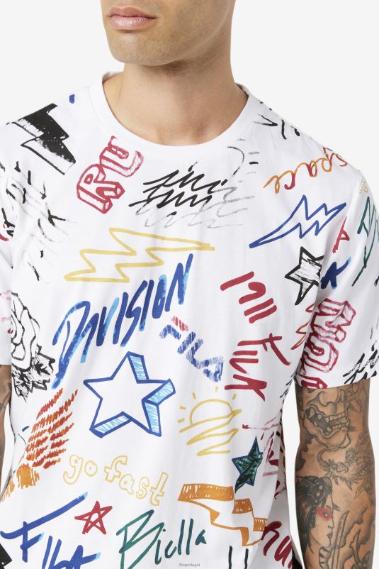 PPH0J309 branco FILA camiseta fila hiransh branca