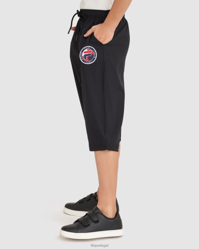 PPH0J3090 preto FILA calça 3/4 fila ryan de menino negro