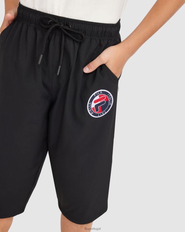 PPH0J3090 preto FILA calça 3/4 fila ryan de menino negro