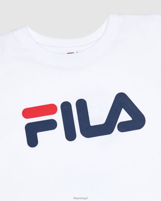 PPH0J3096 branco FILA camiseta infantil clássica branca fila