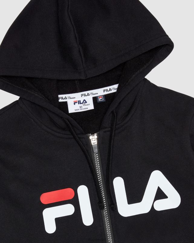 PPH0J3101 preto FILA moletom clássico infantil com capuz preto fila