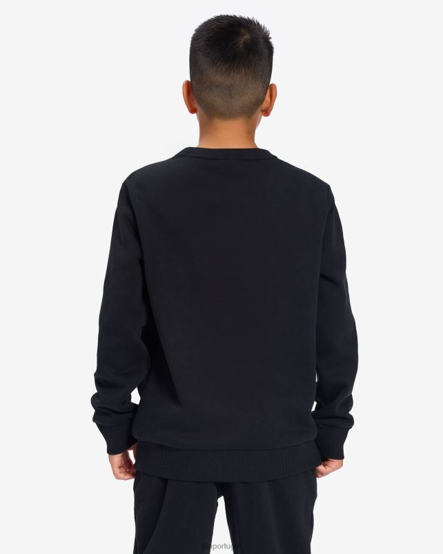 PPH0J3107 preto FILA emblema infantil 20 crew preto fila