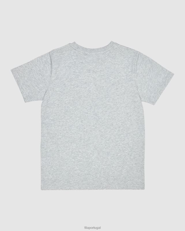 PPH0J3113 mármore prateado FILA camiseta infantil clássica silver marle fila