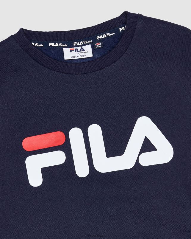 PPH0J3119 nova marinha FILA moletom clássico infantil new fila azul marinho