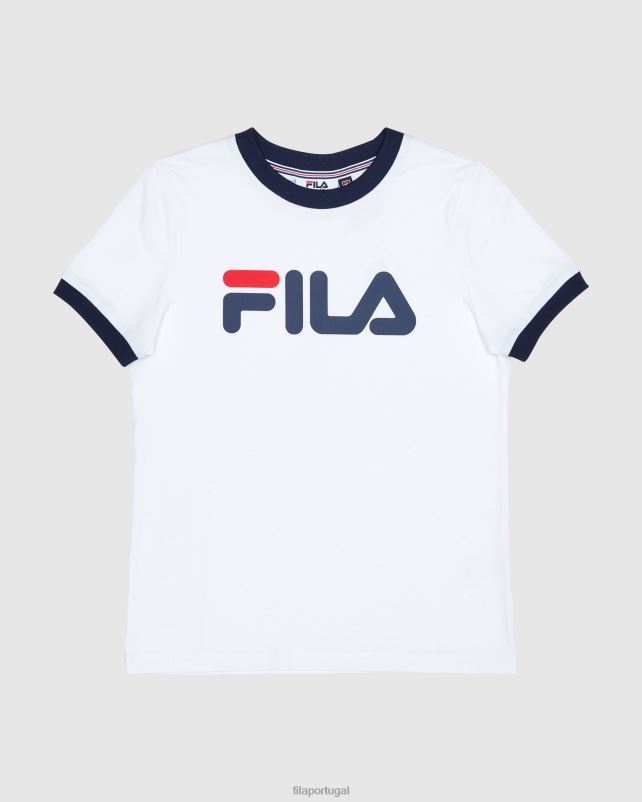 PPH0J3132 branco FILA camiseta feminina branca clássica fila