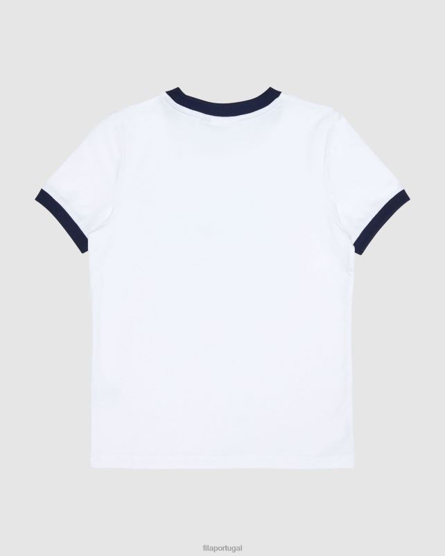 PPH0J3132 branco FILA camiseta feminina branca clássica fila