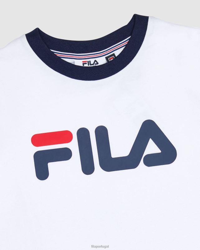 PPH0J3132 branco FILA camiseta feminina branca clássica fila
