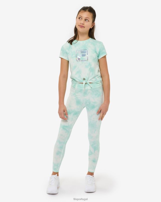 PPH0J3153 tie-dye menta FILA meia-calça fila frankie menta tie-dye
