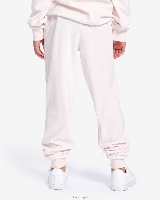 PPH0J3164 Creme de coco FILA calça sloane infantil fila coco creme