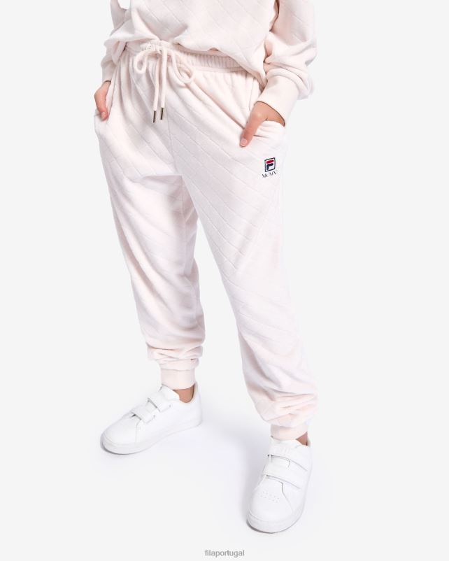 PPH0J3164 Creme de coco FILA calça sloane infantil fila coco creme