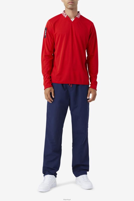 PPH0J325 vermelho FILA fila bevans park camiseta manga longa vermelha