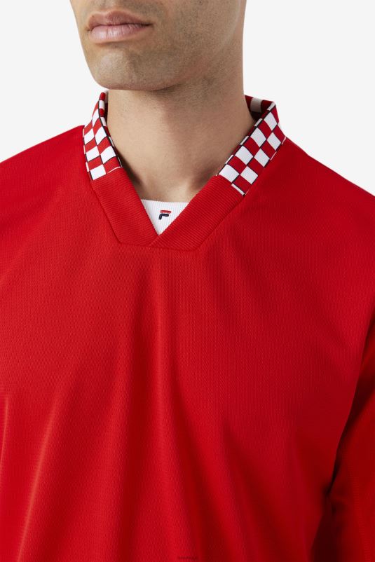 PPH0J325 vermelho FILA fila bevans park camiseta manga longa vermelha