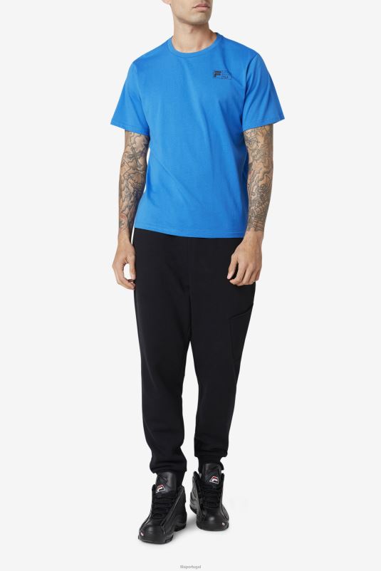 PPH0J326 Branco azulado FILA camiseta fila azul/branca