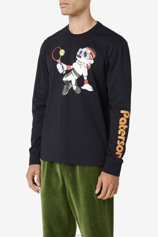 PPH0J327 preto FILA camiseta fila fila x paterson preta manga longa