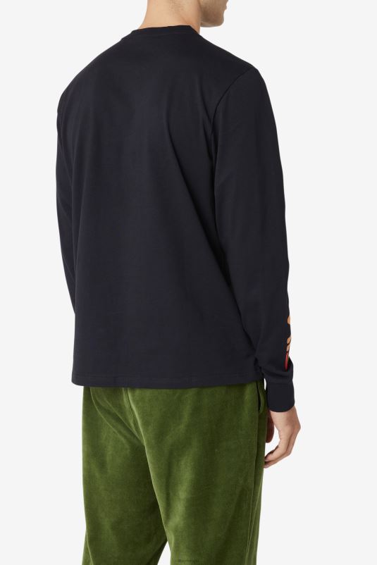 PPH0J327 preto FILA camiseta fila fila x paterson preta manga longa