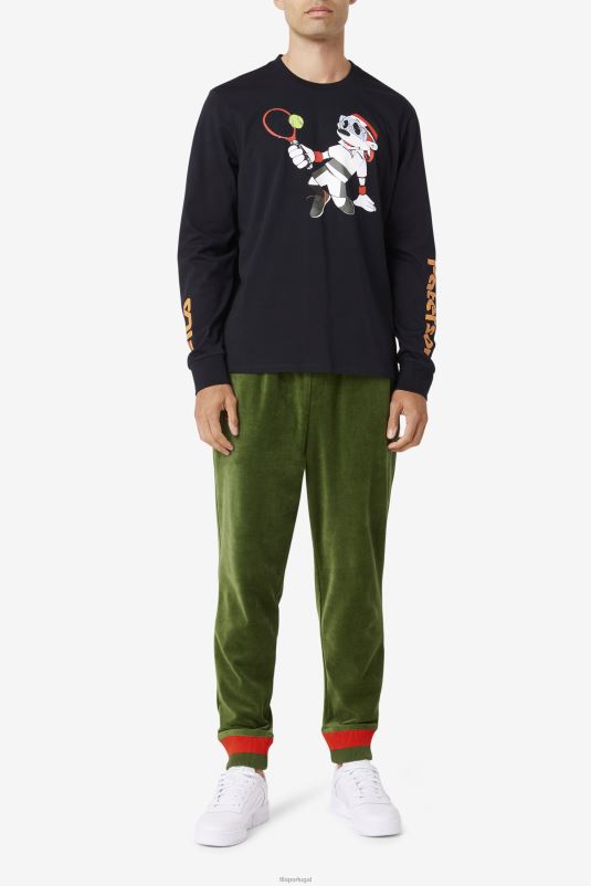 PPH0J327 preto FILA camiseta fila fila x paterson preta manga longa