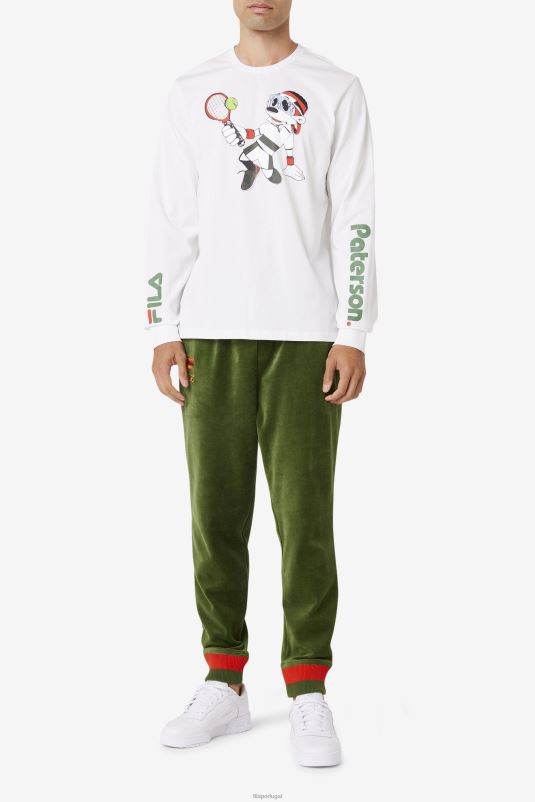 PPH0J328 branco FILA camiseta fila branca fila x paterson manga longa