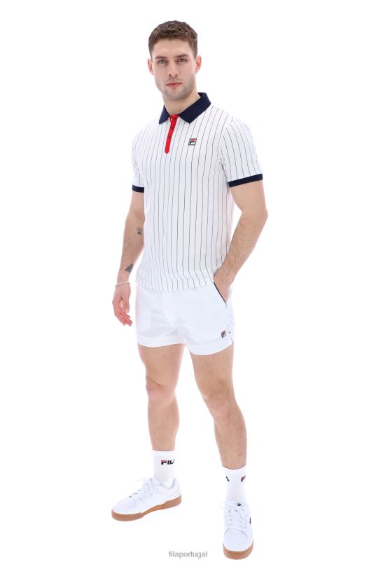 PPH0J3338FILA bb1 clássico vintage moda polo listrada fila