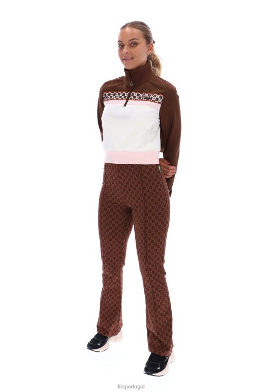 PPH0J3406FILA fila laura blusa com estampa de zíper 1/4