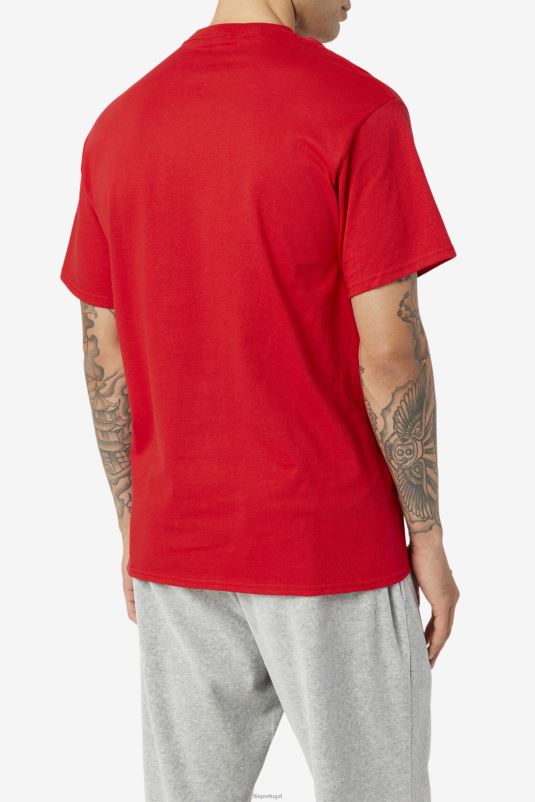PPH0J354 vermelho/marinho/branco FILA camiseta fitness original vermelha/marinho/branca fila